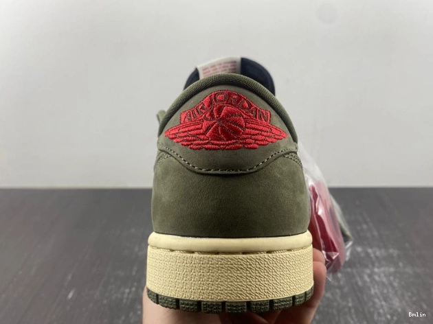 Bmlin 1 TRAVIS OG SP LOW JORDAN AIR SCOTT 'BLACK X OLIVE' DM7866-002 0716